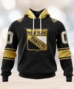 NHL New York Rangers Special Black And Gold Design Hoodie