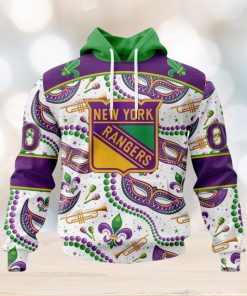 NHL New York Rangers Special Mardi Gras Design Hoodie