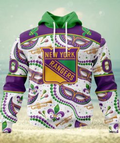 NHL New York Rangers Special Mardi Gras Design Hoodie
