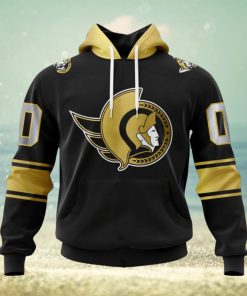 NHL Ottawa Senators Special Black And Gold Design Hoodie