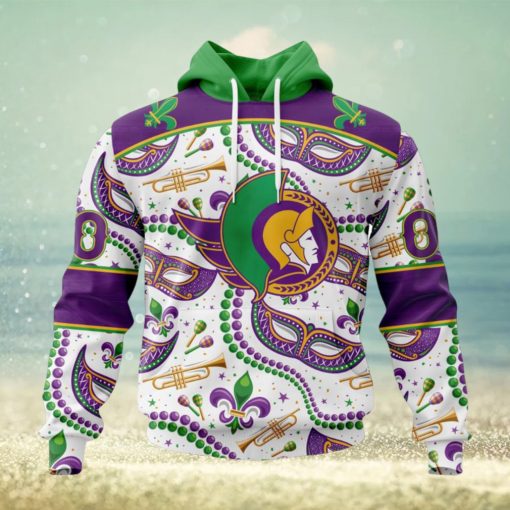 NHL Ottawa Senators Special Mardi Gras Design Hoodie