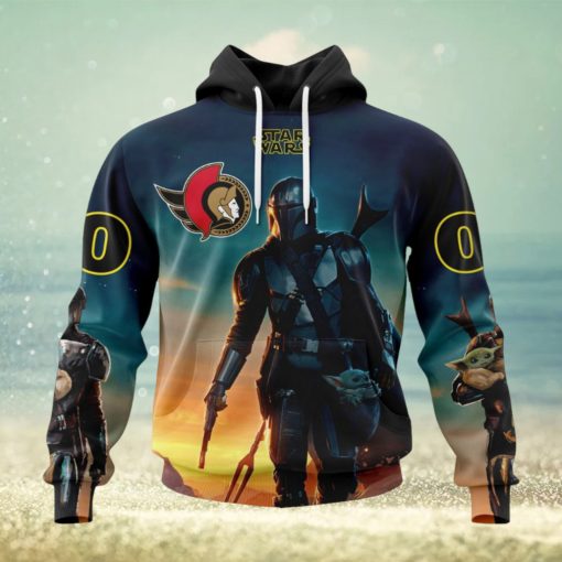 NHL Ottawa Senators Special Star Wars The Mandalorian Design Hoodie