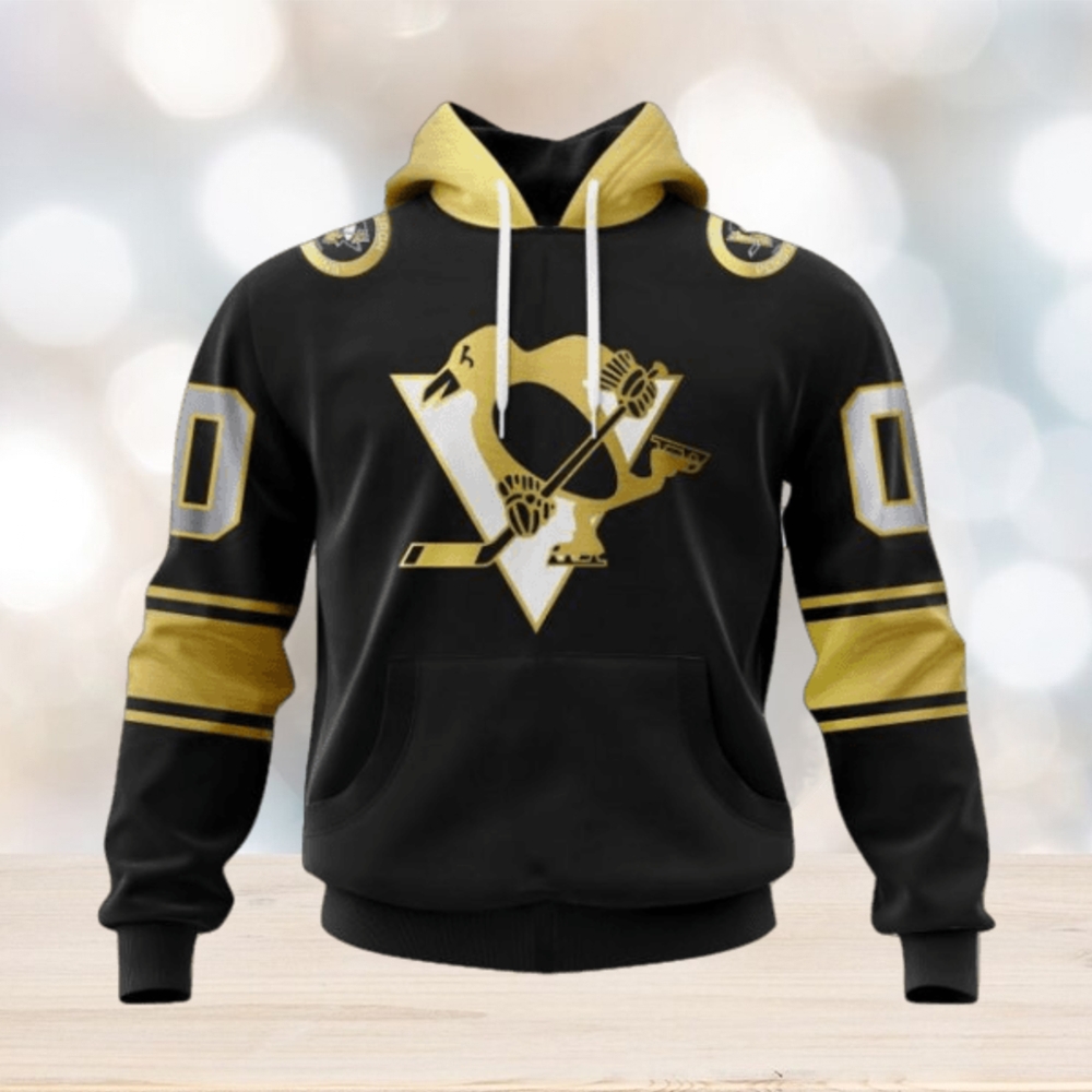 NHL Pittsburgh Penguins Special Black And Gold Design Hoodie NHL Pittsburgh Penguins Special Black And Gold Design Hoodie