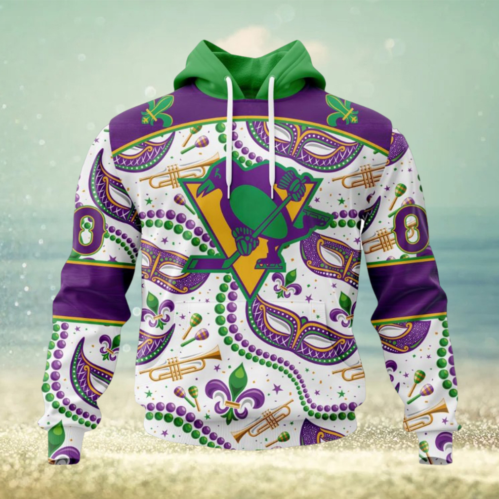 NHL Pittsburgh Penguins Special Mardi Gras Design Hoodie NHL Pittsburgh Penguins Special Mardi Gras Design Hoodie
