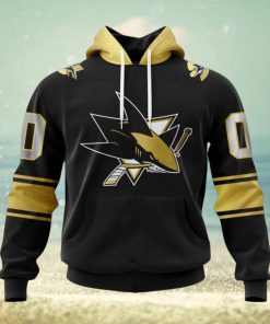 NHL San Jose Sharks Special Black And Gold Design Hoodie