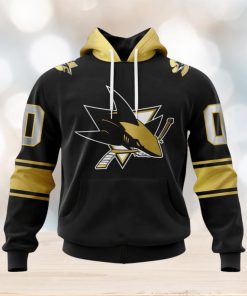 NHL San Jose Sharks Special Black And Gold Design Hoodie