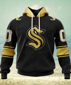 NHL Seattle Kraken Special Black And Gold Design Hoodie