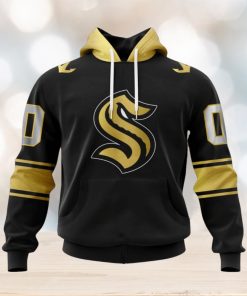 NHL Seattle Kraken Special Black And Gold Design Hoodie