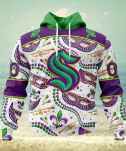 NHL Seattle Kraken Special Mardi Gras Design Hoodie