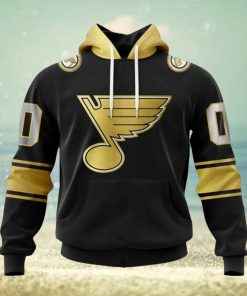 NHL St. Louis Blues Special Black And Gold Design Hoodie