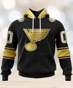 NHL St. Louis Blues Special Black And Gold Design Hoodie