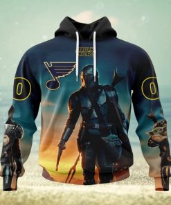 NHL St. Louis Blues Special Star Wars The Mandalorian Design Hoodie