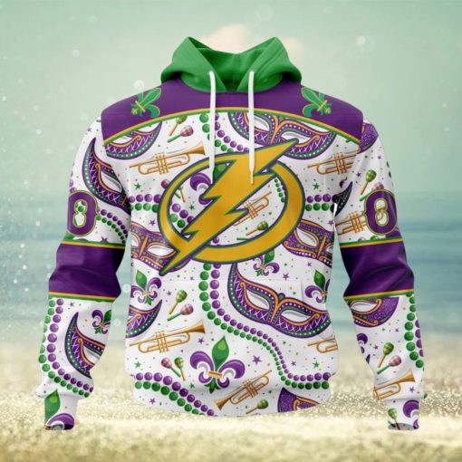 NHL Tampa Bay Lightning Special Mardi Gras Design Hoodie