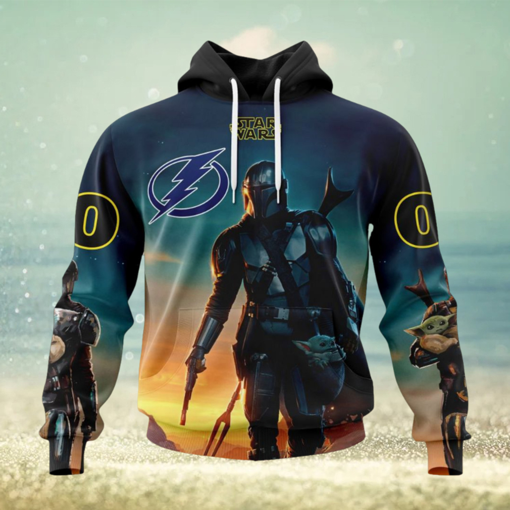 NHL Tampa Bay Lightning Special Star Wars The Mandalorian Design Hoodie NHL Tampa Bay Lightning Special Star Wars The Mandalorian Design Hoodie