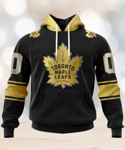 NHL Toronto Maple Leafs Special Black And Gold Design Hoodie