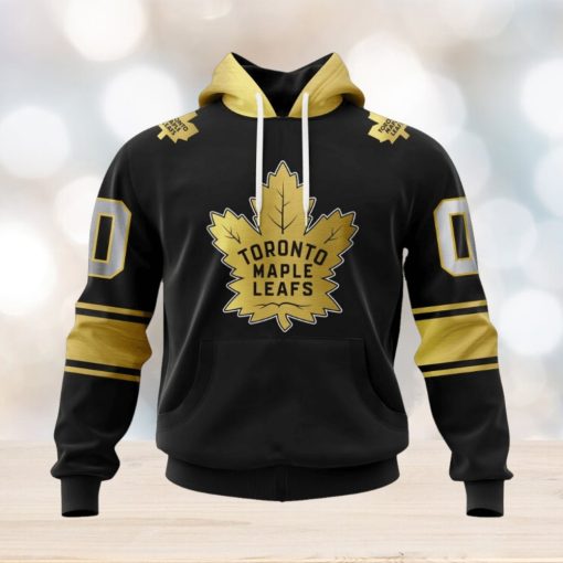 NHL Toronto Maple Leafs Special Black And Gold Design Hoodie