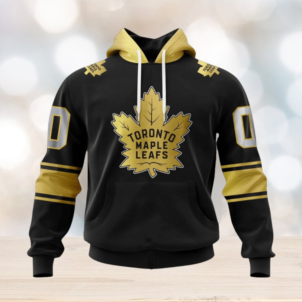 NHL Toronto Maple Leafs Special Black And Gold Design Hoodie NHL Toronto Maple Leafs Special Black And Gold Design Hoodie