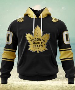 NHL Toronto Maple Leafs Special Black And Gold Design Hoodie