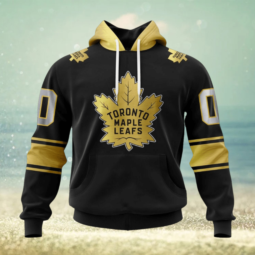 NHL Toronto Maple Leafs Special Black And Gold Design Hoodie NHL Toronto Maple Leafs Special Black And Gold Design Hoodie