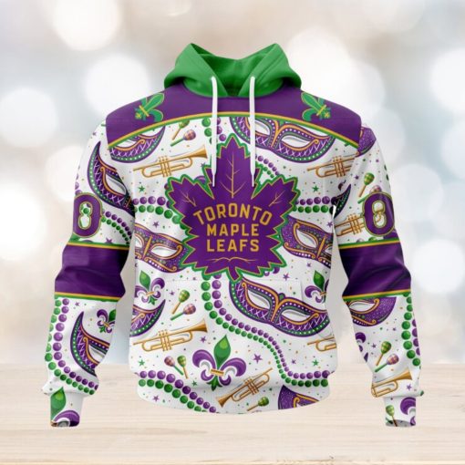 NHL Toronto Maple Leafs Special Mardi Gras Design Hoodie