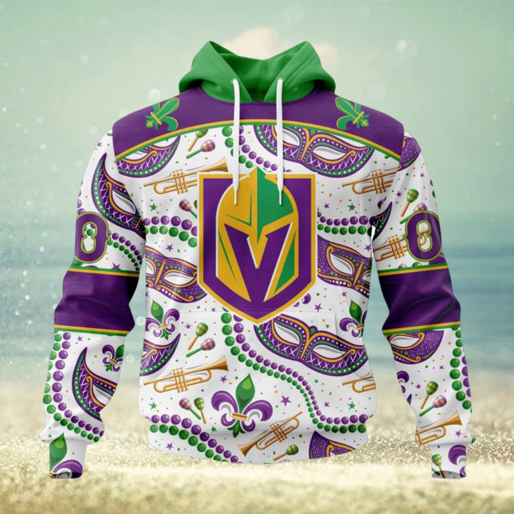 NHL Vegas Golden Knights Special Mardi Gras Design Hoodie NHL Vegas Golden Knights Special Mardi Gras Design Hoodie