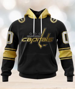 NHL Washington Capitals Special Black And Gold Design Hoodie