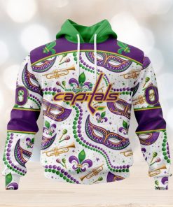 NHL Washington Capitals Special Mardi Gras Design Hoodie