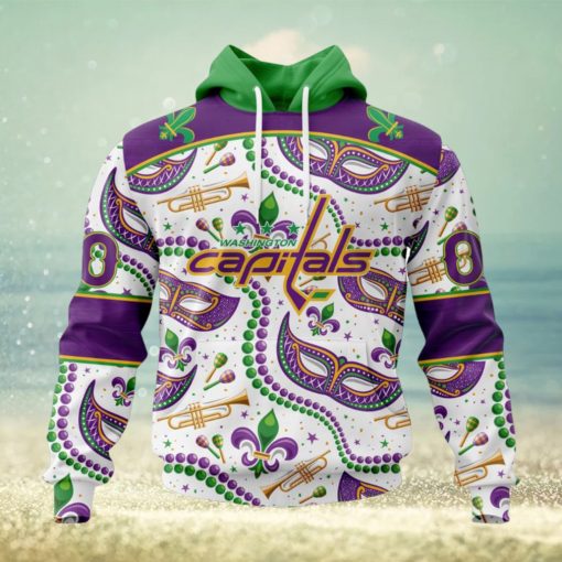 NHL Washington Capitals Special Mardi Gras Design Hoodie