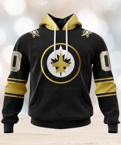 NHL Winnipeg Jets Special Black And Gold Design Hoodie
