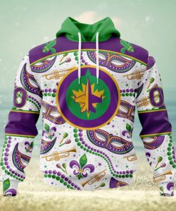 NHL Winnipeg Jets Special Mardi Gras Design Hoodie