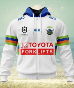 NRL Canberra Raiders Custom Name Number 2023 Away Jersey Zip Up Hoodie