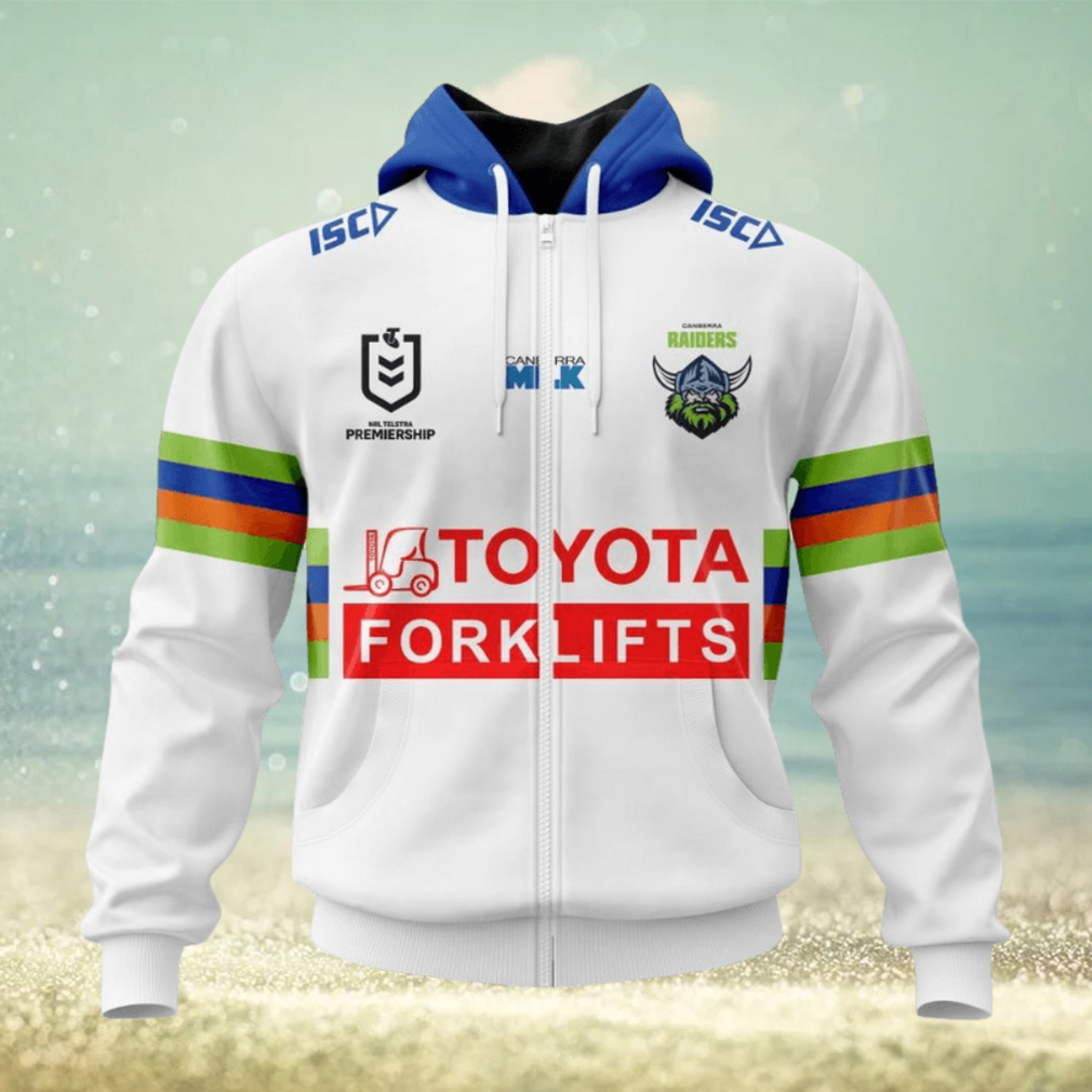 NRL Canberra Raiders Custom Name Number 2023 Away Jersey Zip Up Hoodie NRL Canberra Raiders Custom Name Number 2023 Away Jersey Zip Up Hoodie