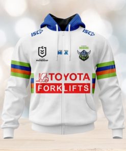 NRL Canberra Raiders Custom Name Number 2023 Away Jersey Zip Up Hoodie
