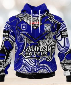 NRL Canterbury Bankstown Bulldogs Custom Name Number 2023 Indigenous Jersey Zip Up Hoodie