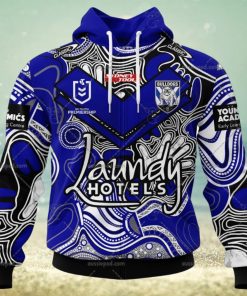 NRL Canterbury Bankstown Bulldogs Custom Name Number 2023 Indigenous Jersey Zip Up Hoodie