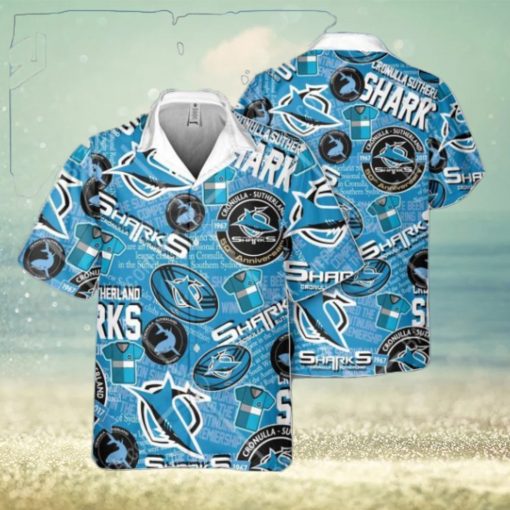 NRL Cronulla Sutherland Sharks Classic Hawaiian Shirt