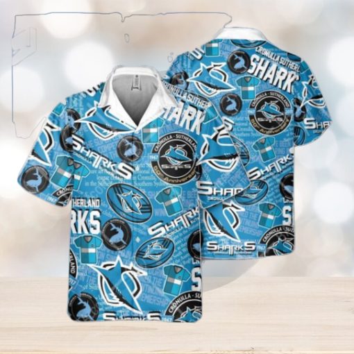 NRL Cronulla Sutherland Sharks Classic Hawaiian Shirt
