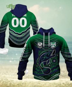 NRL New Zealand Warriors Custom Name Number 2022 Indigenous Fishing Jersey Pullover Hoodie