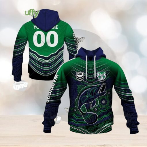 NRL New Zealand Warriors Custom Name Number 2022 Indigenous Fishing Jersey Pullover Hoodie