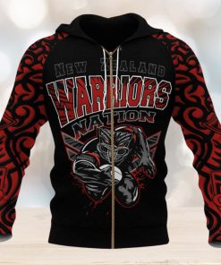 NRL New Zealand Warriors Red Zip Up Hoodie