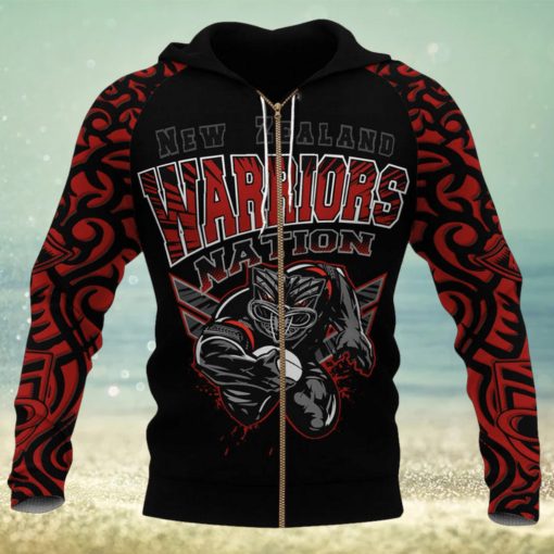NRL New Zealand Warriors Red Zip Up Hoodie