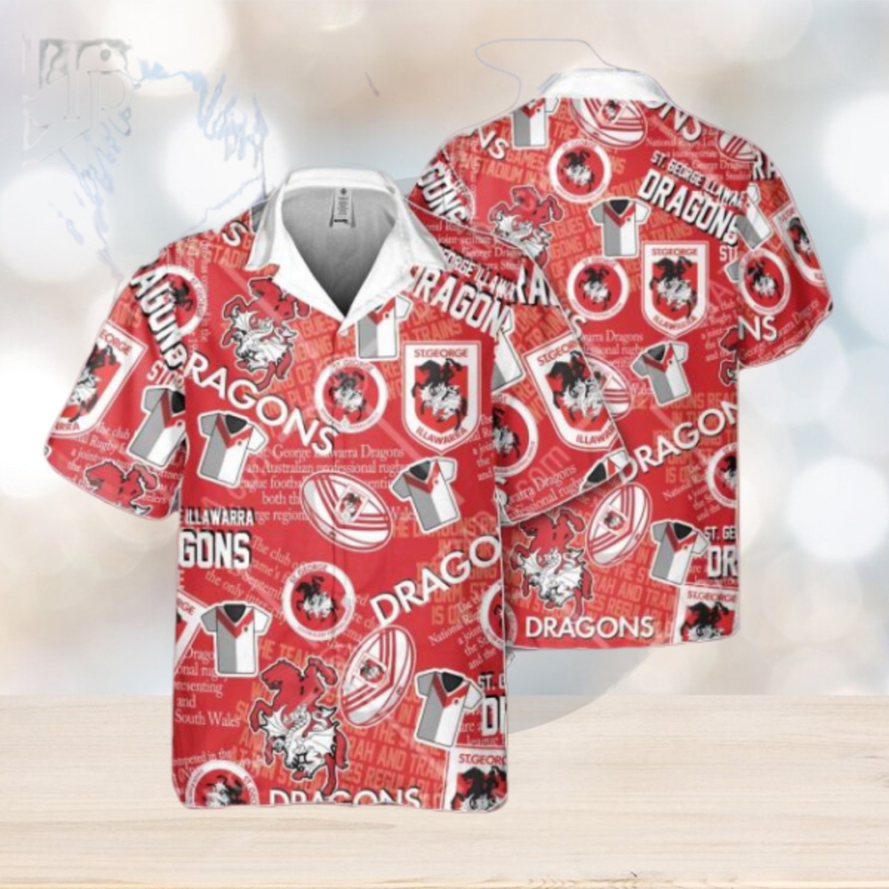 NRL St. George Illawarra Dragons Classic Hawaiian Shirt NRL St. George Illawarra Dragons Classic Hawaiian Shirt