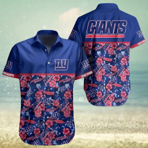 NY Giants Hawaiian Shirt Tropical Pattern New Trend Summer