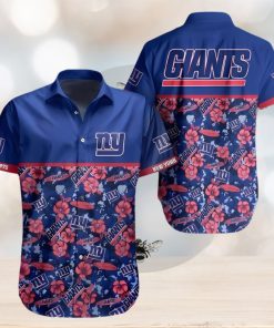 NY Giants Hawaiian Shirt Tropical Pattern New Trend Summer