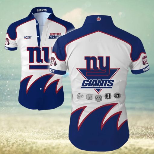 NY Giants Hawaiian Shirt Tropical Shirt Mens Flor Summer