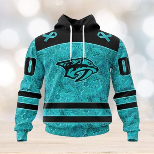 Nashville Predators Hoodie Special Design Fight Ovarian Cancer Hoodie