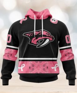 Nashville Predators Hoodie Specialized Design In Classic Style With Paisley! WE WEAR PINK BREAST CANCER Hoodie