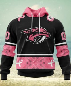 Nashville Predators Hoodie Specialized Design In Classic Style With Paisley! WE WEAR PINK BREAST CANCER Hoodie