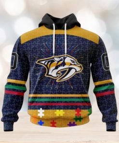 Nashville Predators Hoodie Specialized Design With Fearless Aganst Autism Concept Hoodie