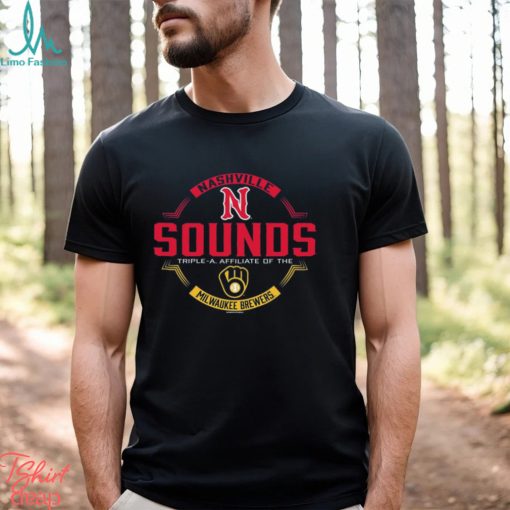 Nashville Sounds Navy Mastered Brewers Affiliate Shirt
